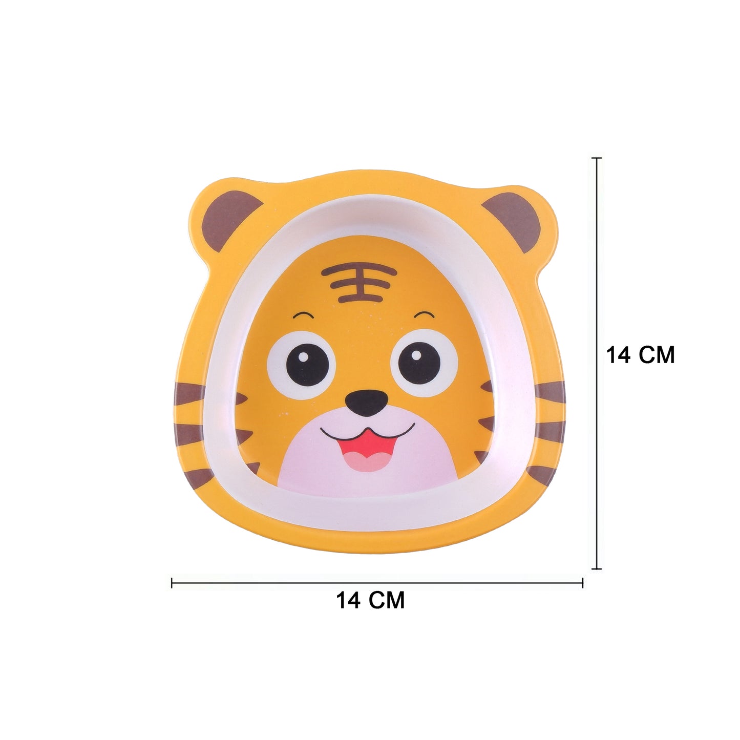Tiggly Tiger Bamboo Kids Bowl with Spoon and Fork -Set of 3