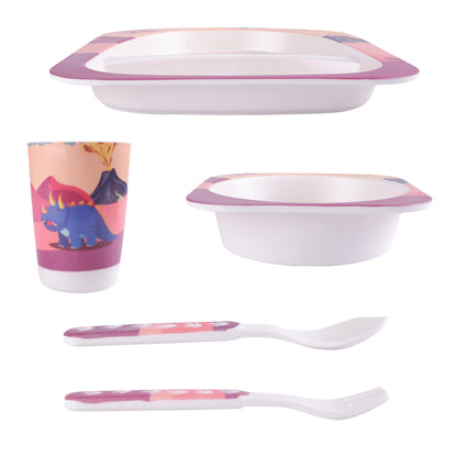 Tyrannosaurus Rex Bamboo Kids Dinner /Feeding Set of 5