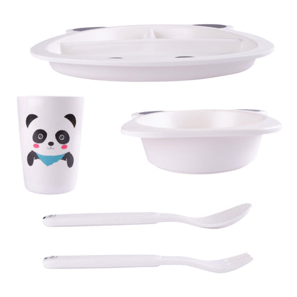 Plumpy Panda Bamboo Kids Dinner /Feeding Set of 5