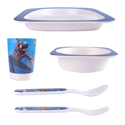 Sassy Spiderman Bamboo Kids Dinner /Feeding Set of 5