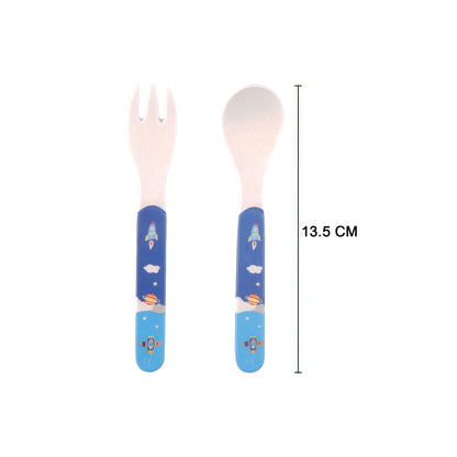 Stellar Starship Bamboo Kids Dinner /Feeding Set of 5