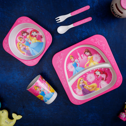 Disney Princess Bamboo Kids Dinner /Feeding Set of 5