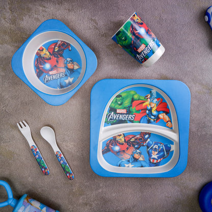 Astonishing Avengers Bamboo Kids Dinner /Feeding Set of 5