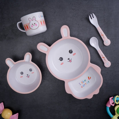 Responsible Rabbit Bamboo Kids Dinner /Feeding Set of 5