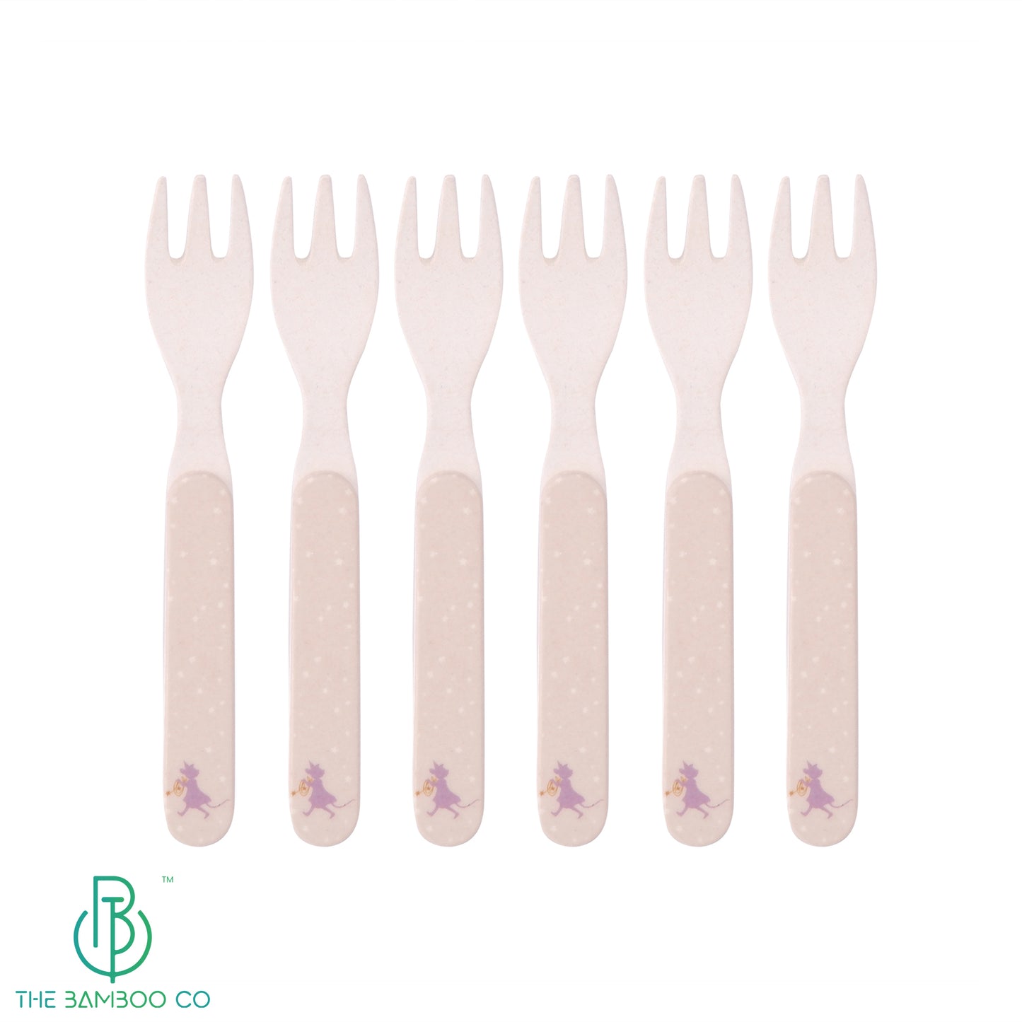 Kids Feeding/Eating Fork -Set of 6 | Made of Bamboo | 14 cm | Eco-Friendly |Organic & Natural