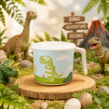 Dominant Dinosaur Bamboo Mug (with Lid)