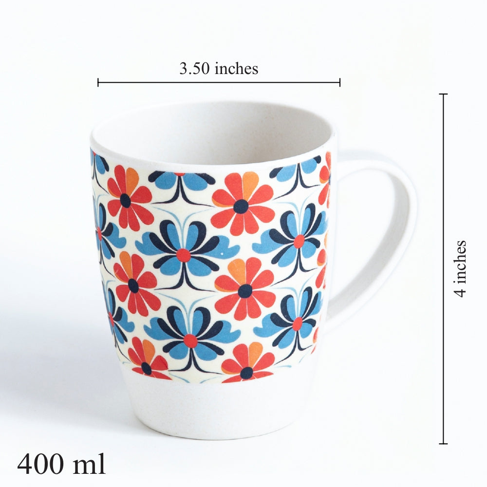 Blue & Citrus Floral Bamboo Coffee Mugs