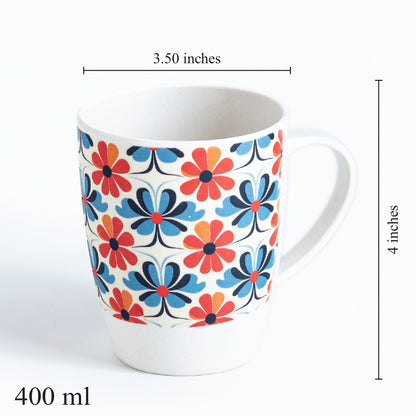 Blue & Citrus Floral Bamboo Coffee Mugs