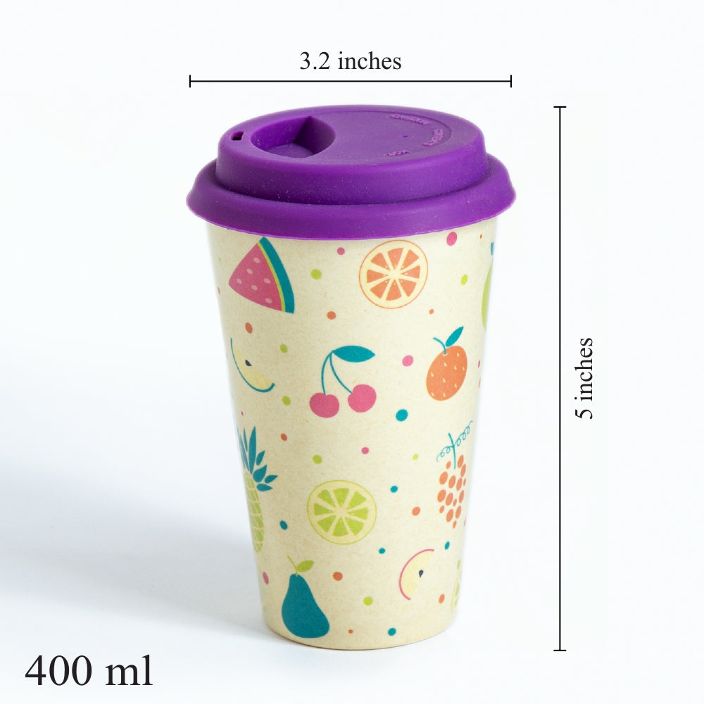 Sunny Lemon Bamboo Travel Coffee Mug (Silicone Lid)