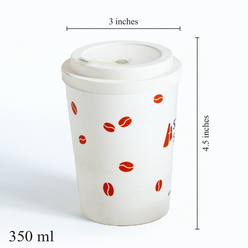 Red Hot Kiss Bamboo Travel Coffee Mug