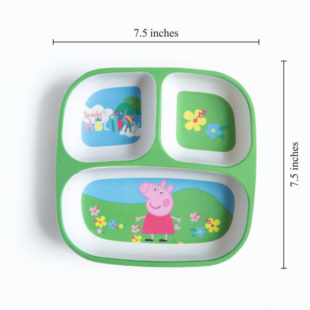 Peppa Pig's Playtime Bamboo Kids Dinner /Feeding Set of 4