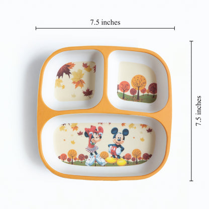 Mickey & Minnie Bamboo Kids Sectional Plate