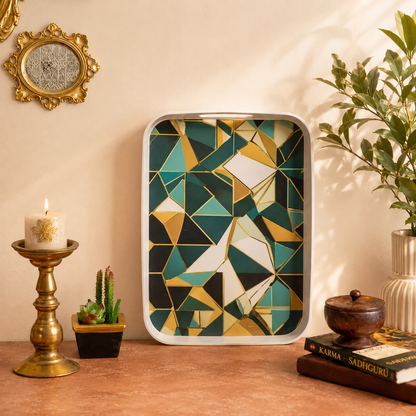 Emerald Elegance Bamboo Serving Trays