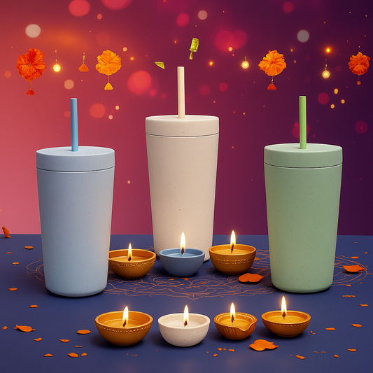 Drink It Up! Modern Bamboo Drinking Sipper for Adults and Kids (Age 7+ Years) with Straw