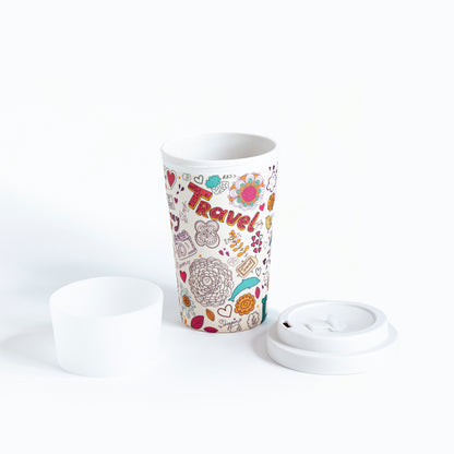 Love & Lattes Bamboo Travel Coffee Mug