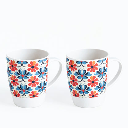 Blue & Citrus Floral Bamboo Coffee Mugs