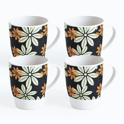 Midnight Bloom Bamboo Coffee Mugs