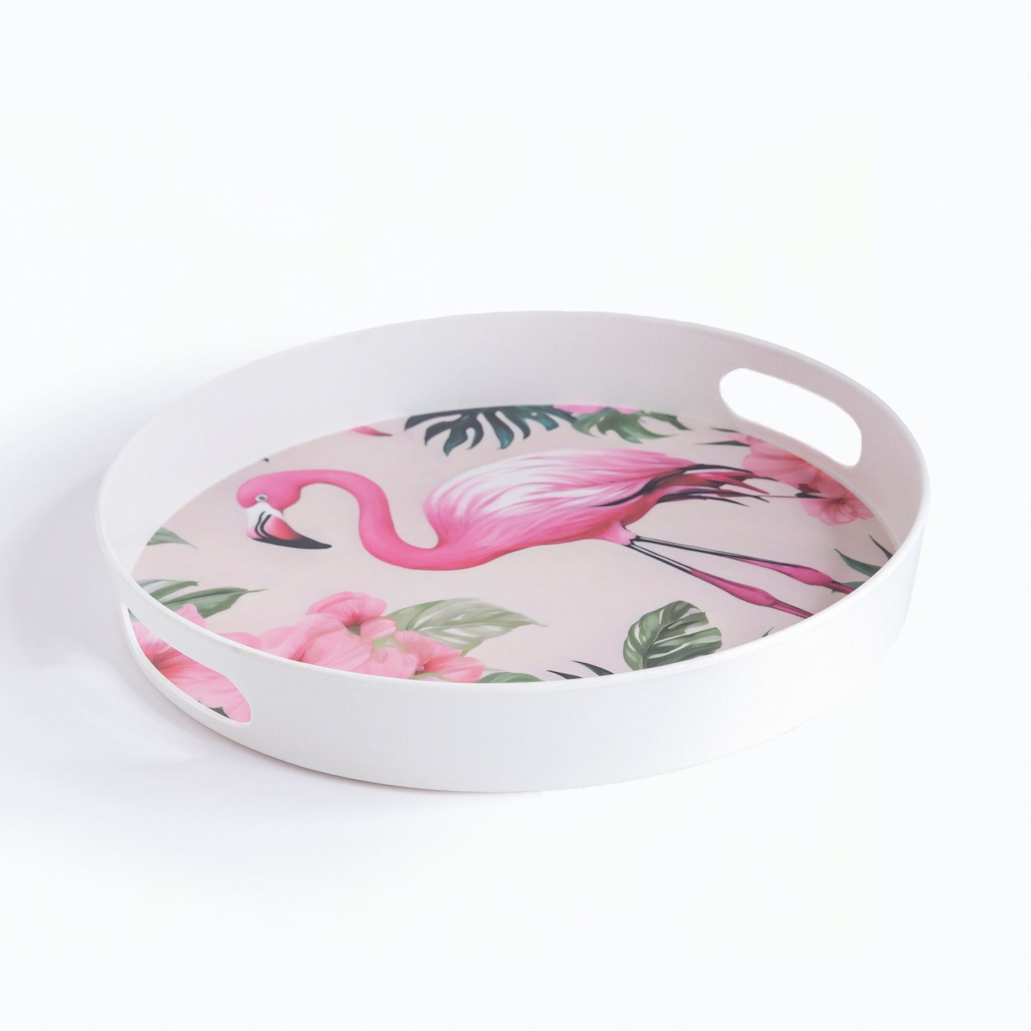 Tropical Flamingo Bamboo Serving Trays