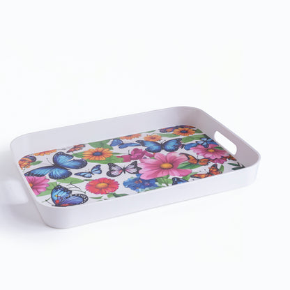 Fluttering Butterflies Bamboo Serving Trays