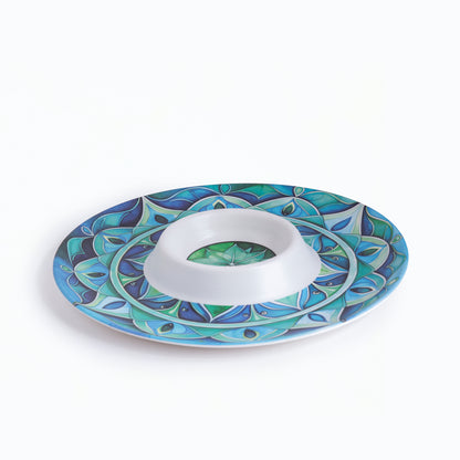 Aqua Dreamy Bamboo Chip & Dip Platter