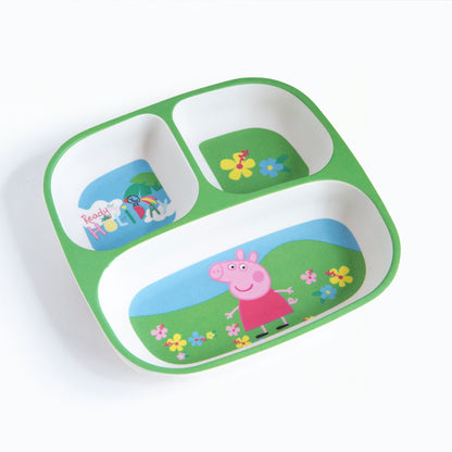 Peppa Pig's Playtime Bamboo Kids Sectional Plate