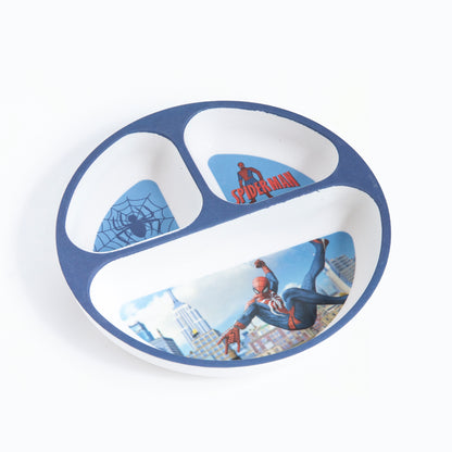 Savvy Spiderman Bamboo Kids Sectional Plate