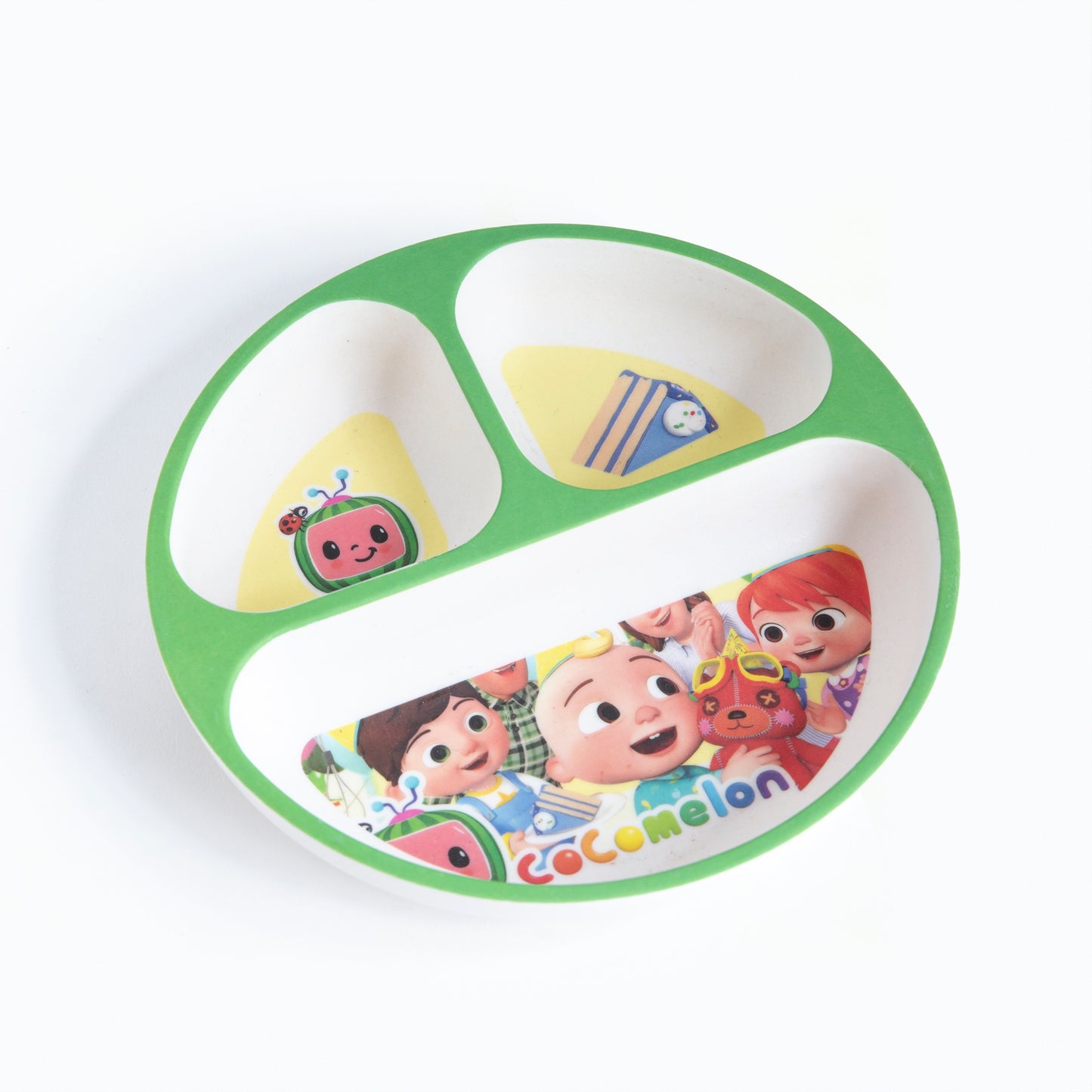 Cheerful Cocomelon Bamboo Kids Sectional Plate