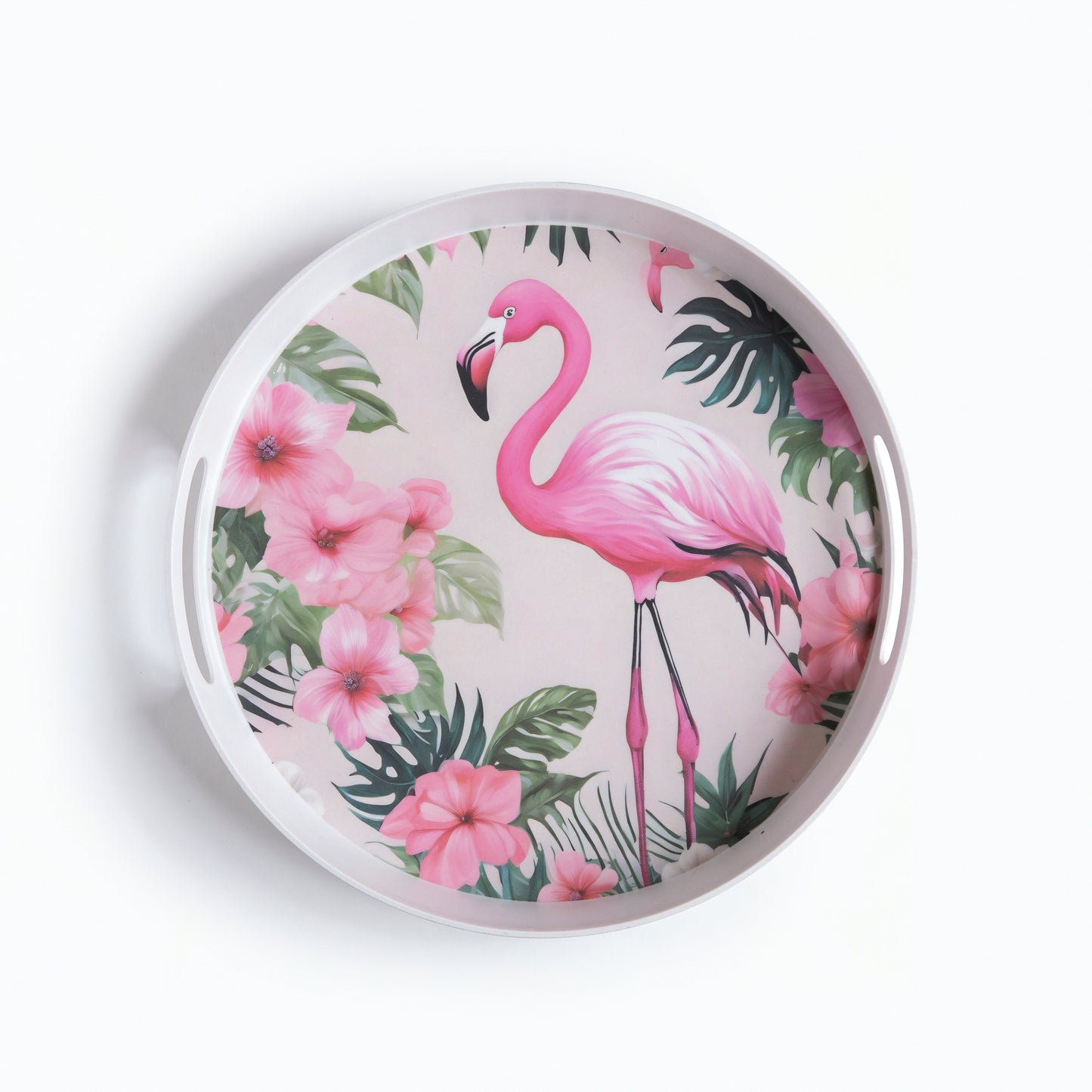 Tropical Flamingo Bamboo Serving Trays