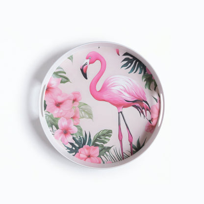 Tropical Flamingo Bamboo Serving Trays