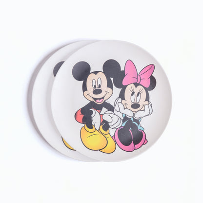 Micky & Minnie in Wonderland Bamboo Dinner Plate For Kids