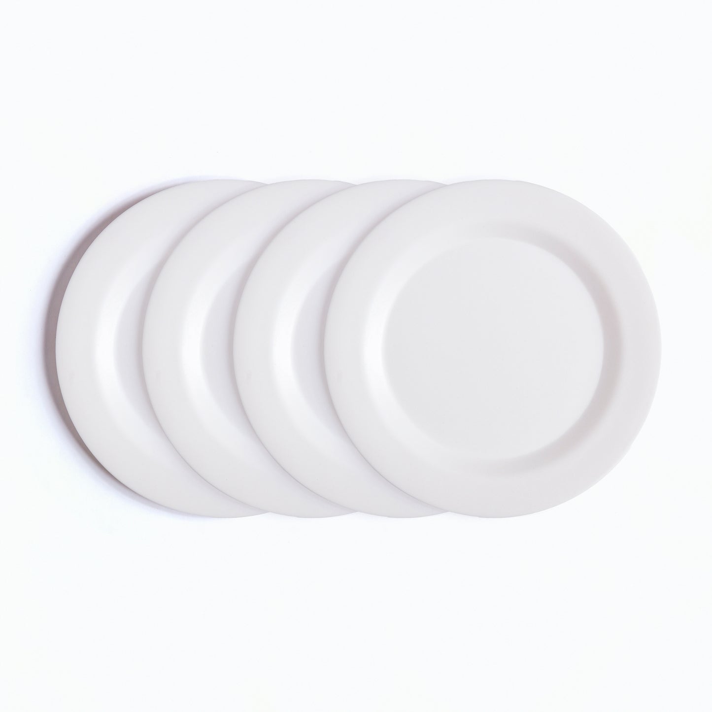 Creamy Cloud White Bamboo Dinner Plates- Set of 4