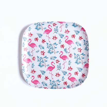 Pink Flamingo Paradise Bamboo Dinner Plate