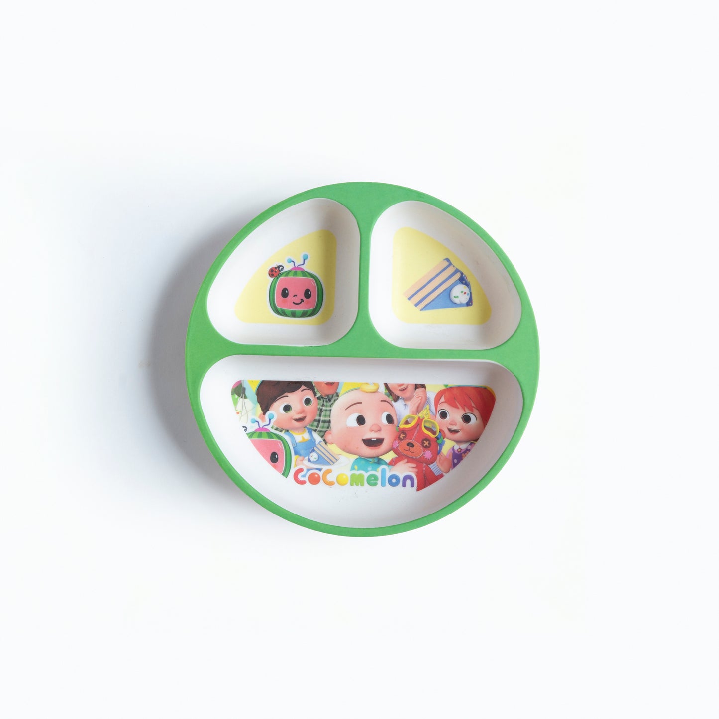 Cheerful Cocomelon Bamboo Kids Sectional Plate