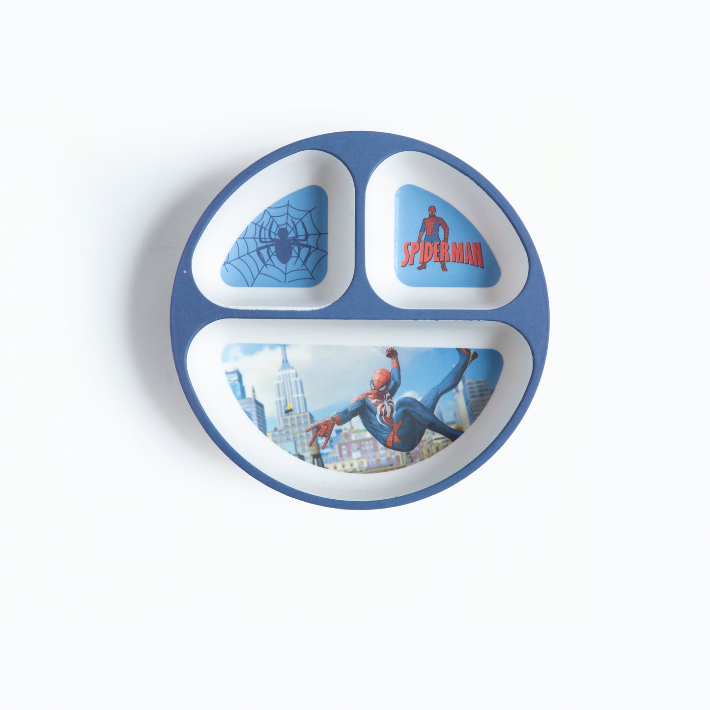 Savvy Spiderman Bamboo Kids Sectional Plate