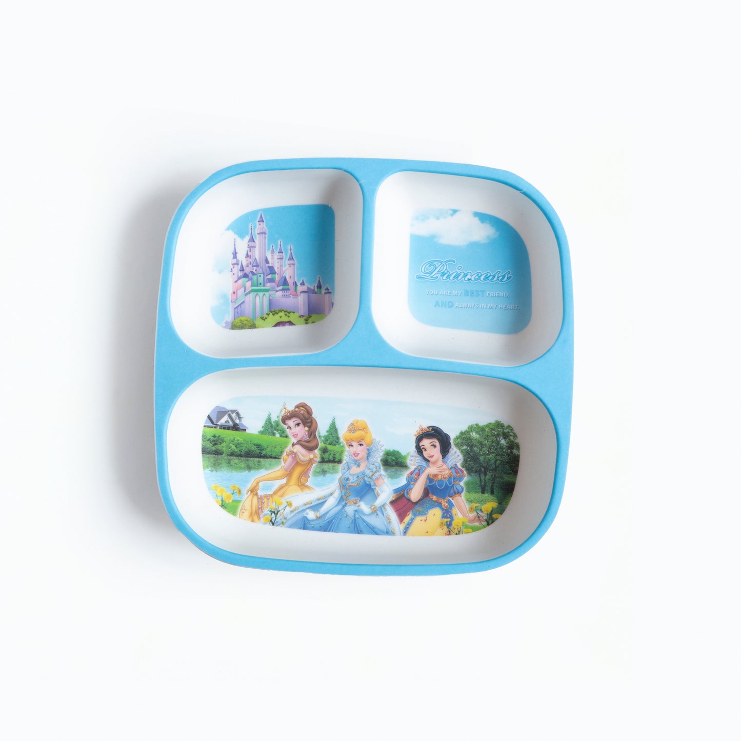 Royal princesses Bamboo Kids Sectional Plate