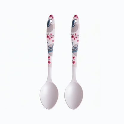 Blue Bird Blossom Bamboo Serving Spoons & Turners