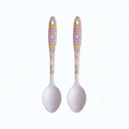 Sunrise Mandala Bamboo Serving Spoons & Turner