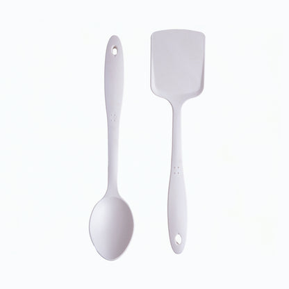 Creamy Cloud White Bamboo Serving Spoons & Turners