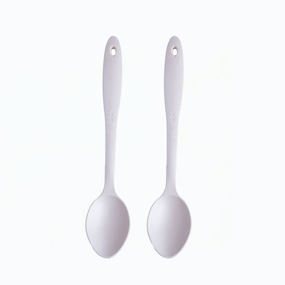 Creamy Cloud White Bamboo Serving Spoons & Turners