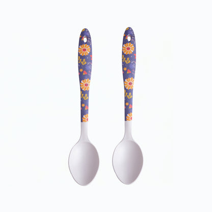Wildflower Nights Bamboo Serving Spoons – Set of 2