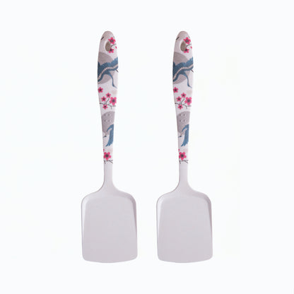 Blue Bird Blossom Bamboo Serving Spoons & Turners