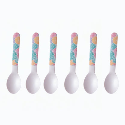 Spring Hues Bamboo Table Spoon and Fork- Set of 6
