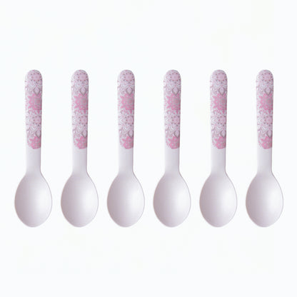 Pink Serenity Table Bamboo Spoon and Fork- Set of 6