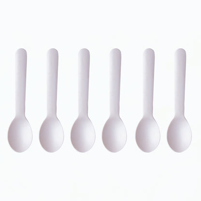 Creamy Cloud White Table Bamboo Spoon and Fork- Set of 6
