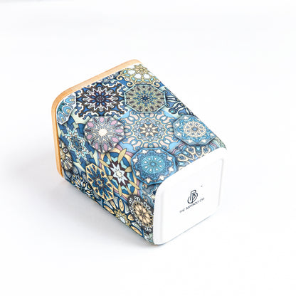 Mystic Blue Mandala Storage Air-Tight Bamboo Canisters