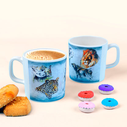 Drinking Mugs / Cups- Set of 2 - Big Five Animals