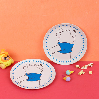 Winnie - The- Poooh Kids Plate- Blue-Set of 2