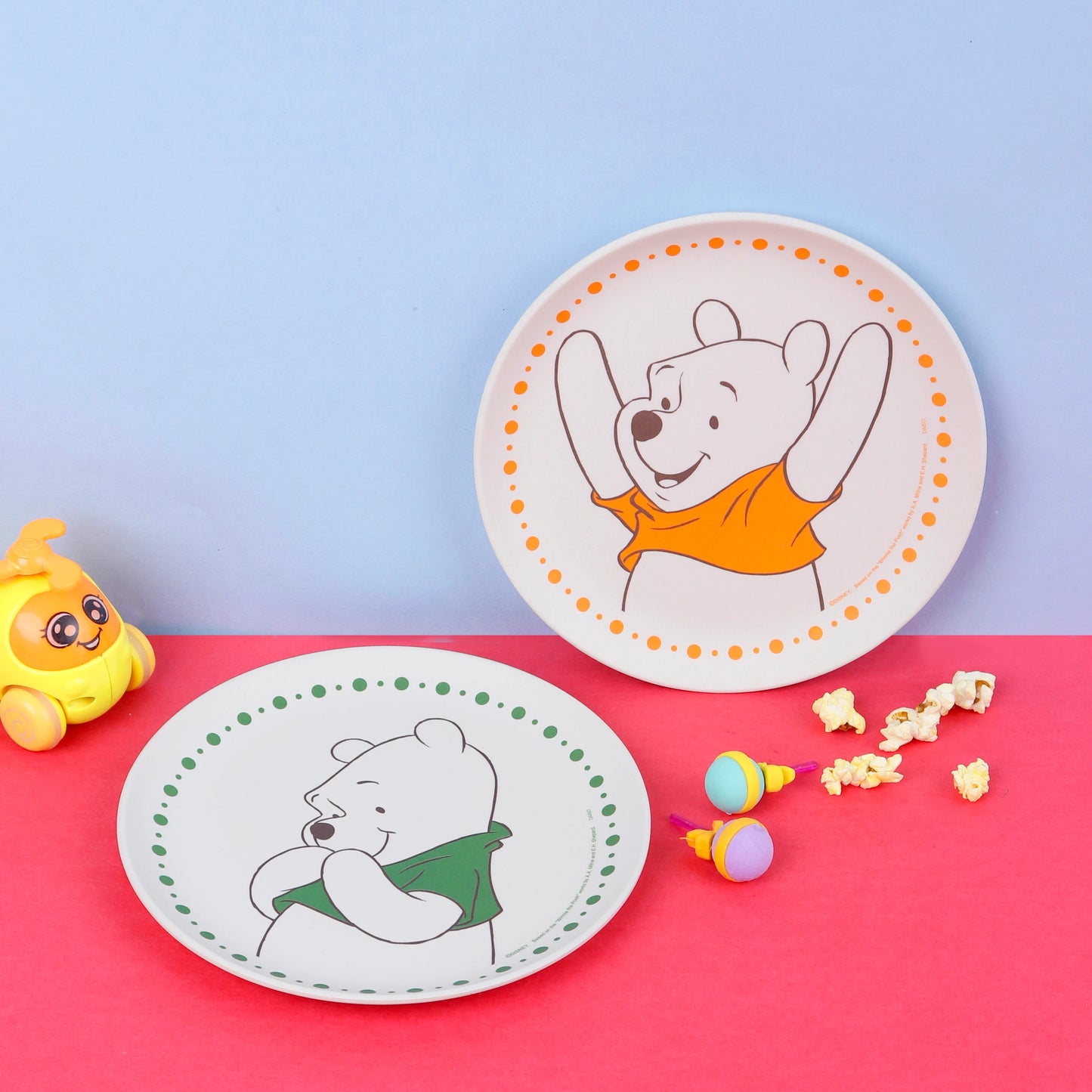 Winnie - The- Poooh Kids Plate- Set of 2- Multi color