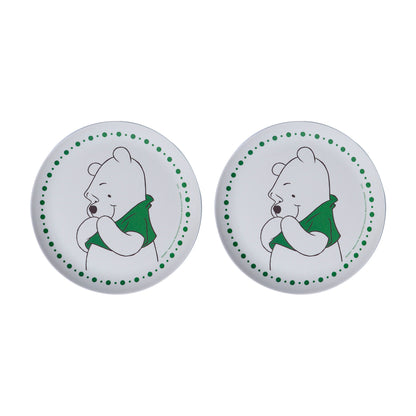 Winnie - The- Poooh Kids Plate- Green-Set of 2