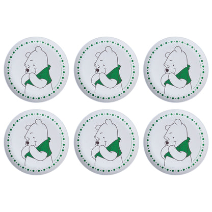 Winnie - The- Poooh Kids Plate- Set of 6- Green